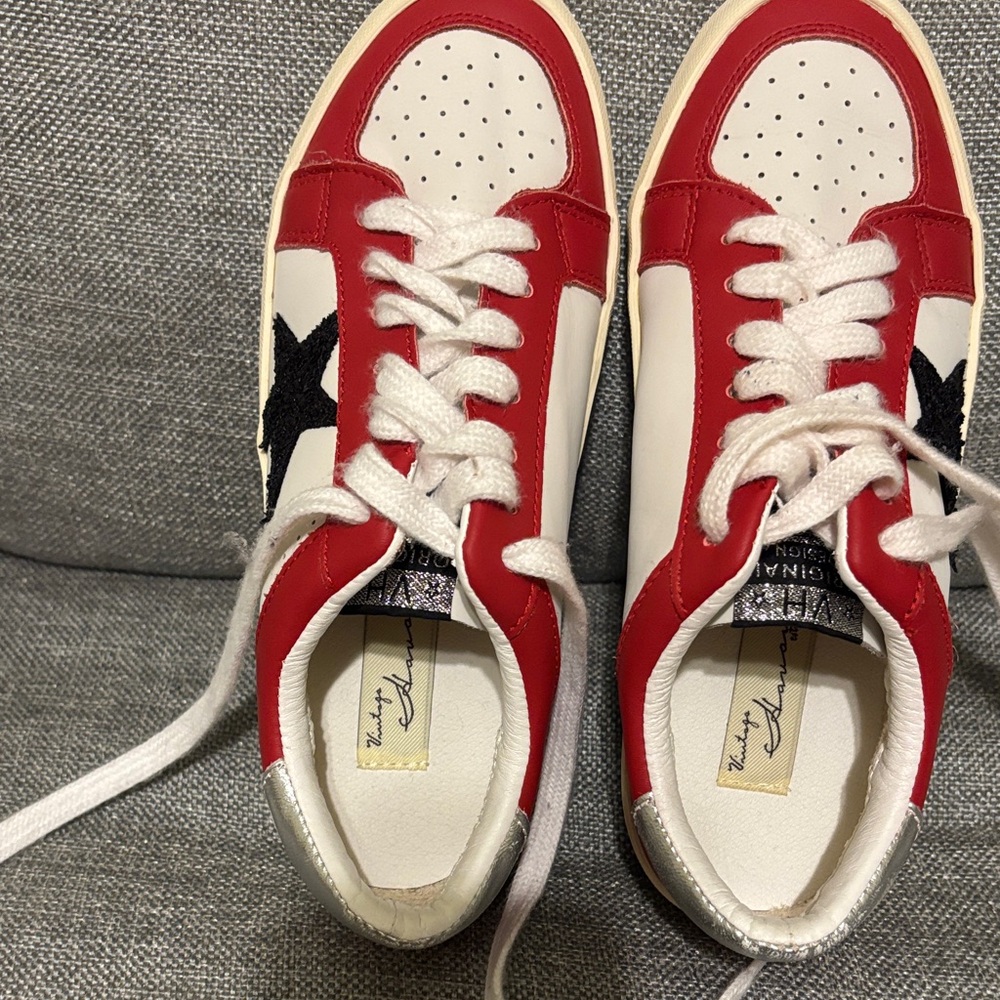Vintage Havana Red and White Sneakers